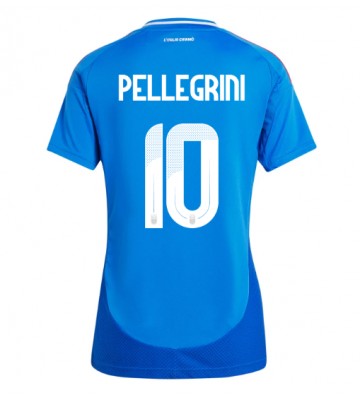 Italia Lorenzo Pellegrini #10 Primera Equipación Mujer Eurocopa 2024 Manga Corta